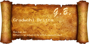 Gradwohl Britta névjegykártya